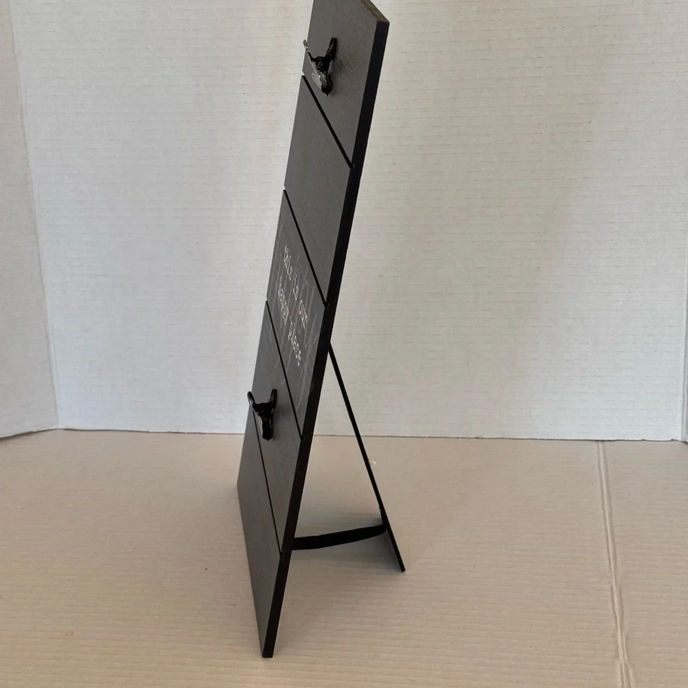 Grey Wooden Picture Frame Holder with‎ Clips